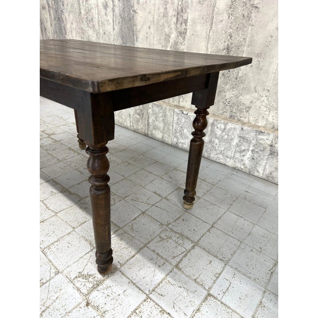 French Wooden Bistro Table, 1930s For Sale - Image 4 of 10