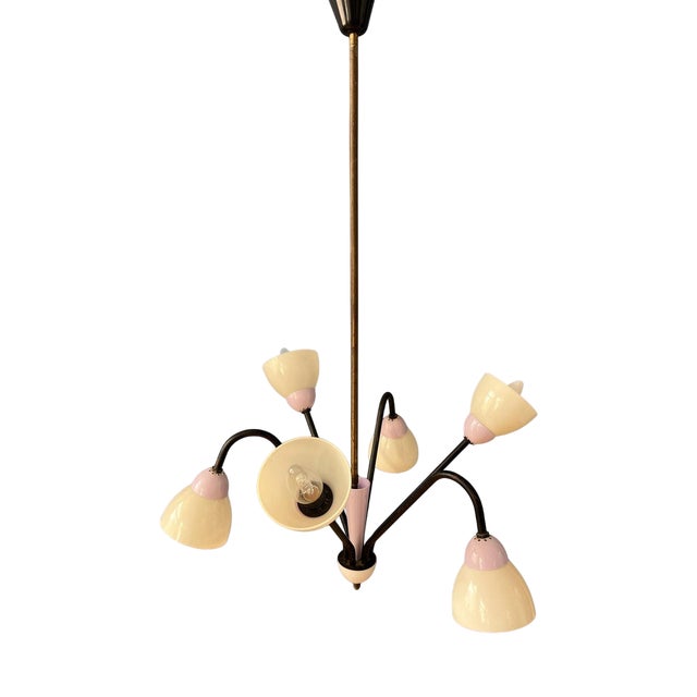 Mid-Century Lilac Spider Lamp, 1950s For Sale