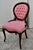 Late 19th Century Antique Walnut Parlor Chair Victorian Style Tufted Pink Bedroom Accent Vanity For Sale - Image 5 of 13