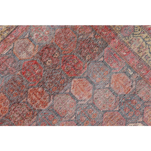 Antique Malayer Rug in Soft Tones in Wool With Sub-Geometric Paisley Design For Sale - Image 11 of 11
