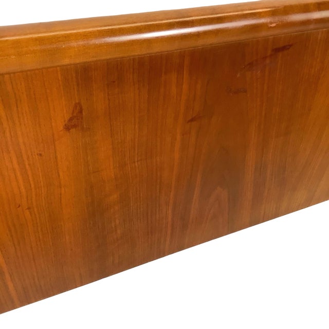 Mid-Century Modern t.h. Robsjohn-Gibbings Style Walnut Headboard- Full For Sale - Image 10 of 12