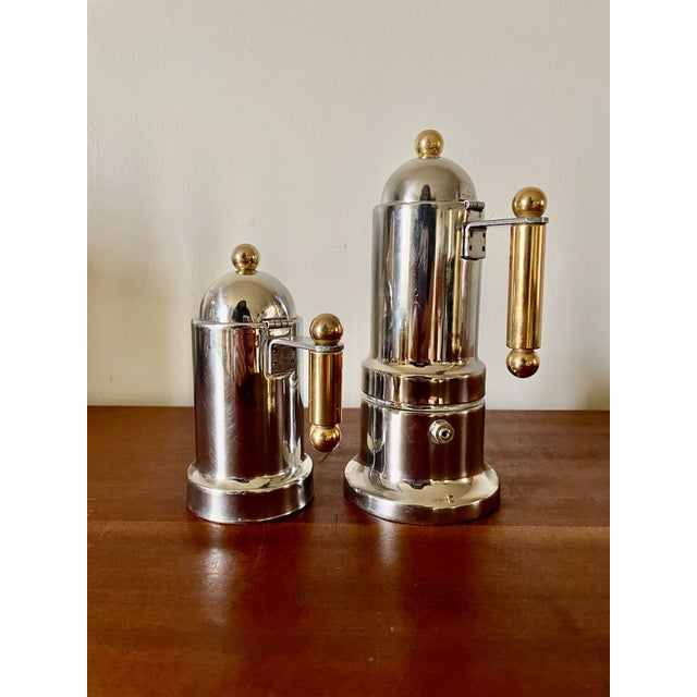 Italian Coffee Maker and Kettle from Vev Vigano Kontessa, 1980s, Set of 2 For Sale - Image 9 of 9