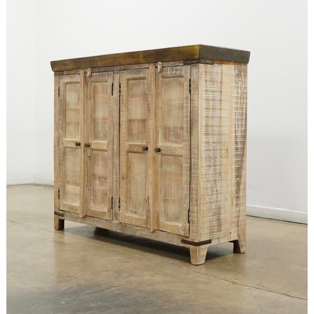 2020s Reclaimed Wood Metal-Clad Top Sideboard For Sale - Image 5 of 18