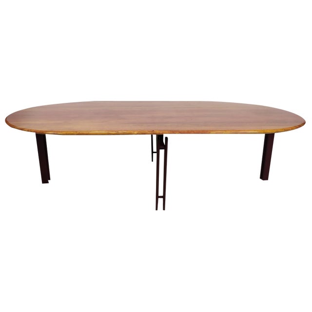 Red Travertine Coffee Table, 1970s For Sale