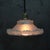 Art Deco French Brass and Etched Clear Glass Pendant Light, 1920s For Sale - Image 3 of 8