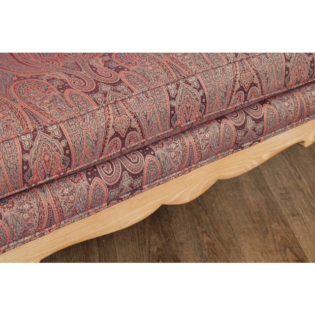 Late 20th Century Late 20th Century Chippendale Style Custom Upholstered High-Back Settees - A Pair For Sale - Image 5 of 13