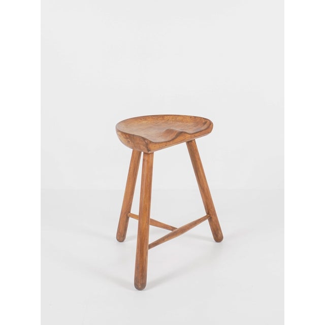 Vintage Wooden Shoemaker Tripod Stool by Arne Hovmand-Olsen, 1950 For Sale - Image 13 of 13