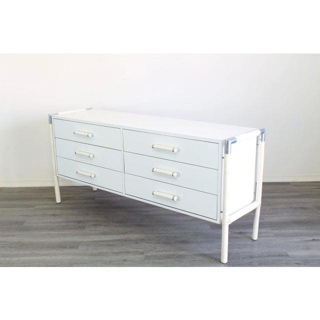 Mid Century Chrome and Laminate Credenza For Sale In Miami - Image 6 of 7