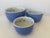 1940s Vintage Halls “Morning Glory” Cadet Blue Nesting Mixing Bowls – Set of 5 For Sale - Image 5 of 11