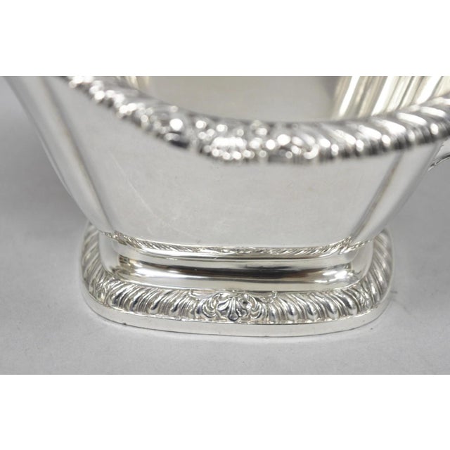 Vintage Gorham Y1130 Y1131 Victorian Silver Plated Gravy Sauce Boat & Underplate For Sale - Image 10 of 18