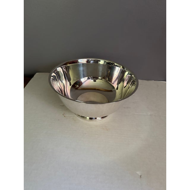 Mid 20th Century Vintage Silverplate Paul Revere Reproduction Bowl by Oneida For Sale - Image 5 of 5