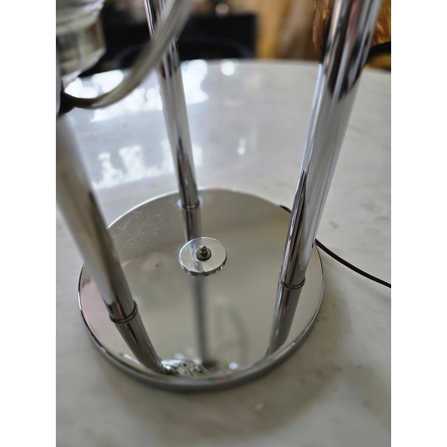 Mid-Century Modern 1970s Space Age Chrome Orbs and Rings Lamp For Sale - Image 3 of 13