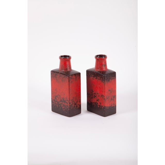 Vintage Ceramic Block Vases, 1970s, Set of 2 For Sale - Image 6 of 6