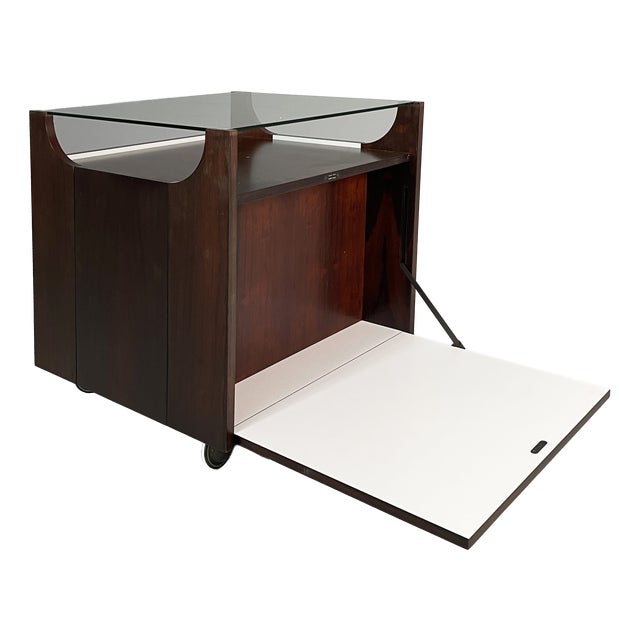 Mid-Century Modern Italian Cubobar Bar Cart by Bruno Munari for Stildomus, 1960s For Sale