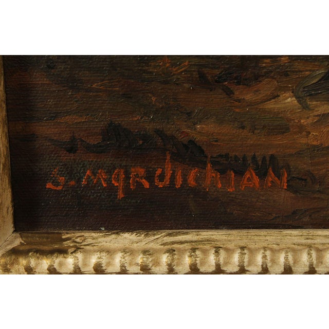 Continental School Mountain Landscape Oil Painting, Signed For Sale - Image 12 of 18