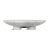 Polished modern solid white marble dish with three feet for elevated display. Each unique in natural marbling and inherent...