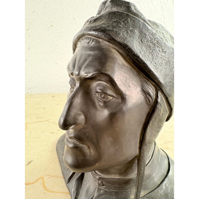 Vintage Terra-Cotta Bust of Dante’s For Sale In Philadelphia - Image 6 of 11