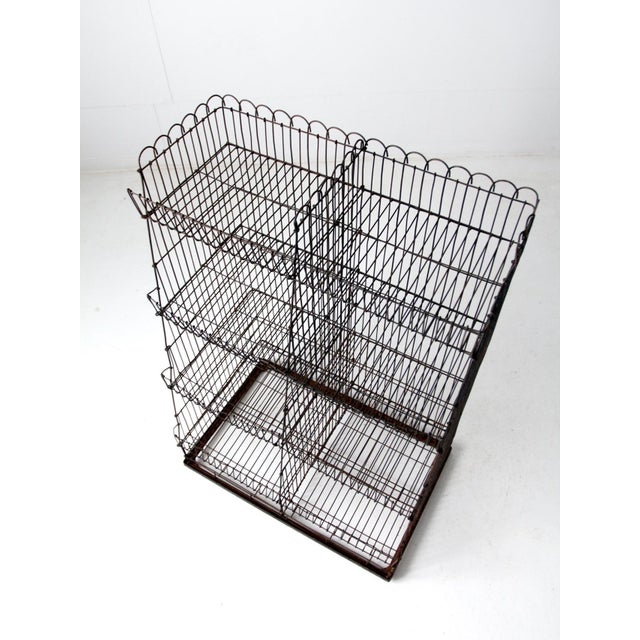 Farmhouse Vintage Wire Display Rack For Sale - Image 3 of 12