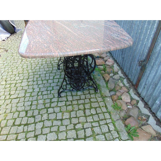 Antique Art Nouveau Marble Table For Sale - Image 3 of 7