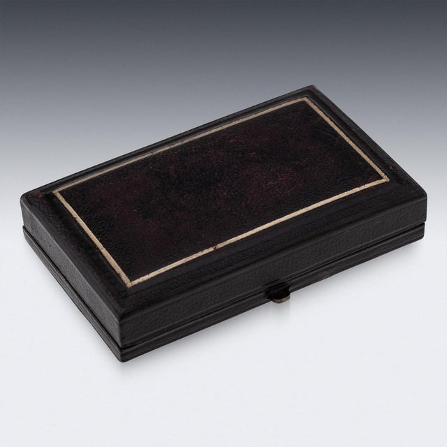 Antique Victorian Silver Card Case, 1883 For Sale - Image 3 of 11