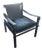 Leather Chair With Shearling Seat For Sale