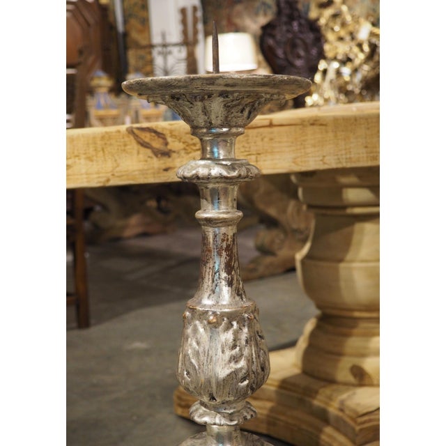 More information coming soon… Dating to the 1800s, this pair of silverleaf Italian candlesticks have a wonderful balance...