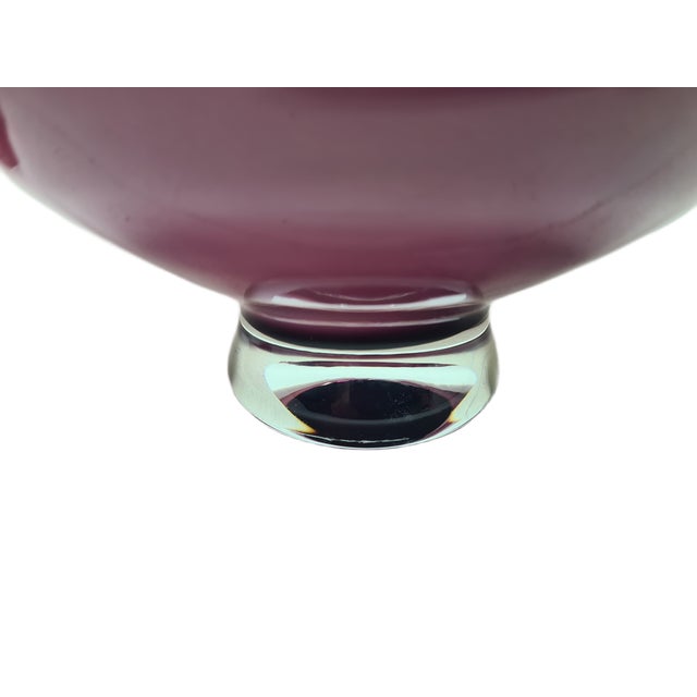 Glass Glass Basket from HSG Tarnowiec, Poland, 1970s For Sale - Image 7 of 8