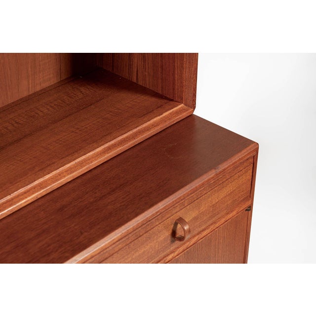 Large Mid Century Swedish Teak Wood Bookshelf Wall Unit by Bodafors For Sale - Image 13 of 17