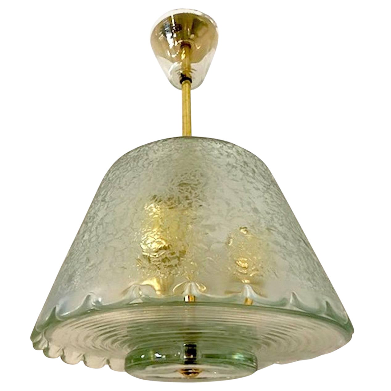 Etched Glass Pendant Light 