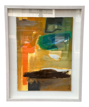 Lorenzo Colomo, Abstract Composition, 21st Century, Mixed Media on Paper, Framed