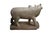 Early 20th Century Hindu Hand Carved Marble Nandi Brahman Bull Statue For Sale - Image 5 of 14