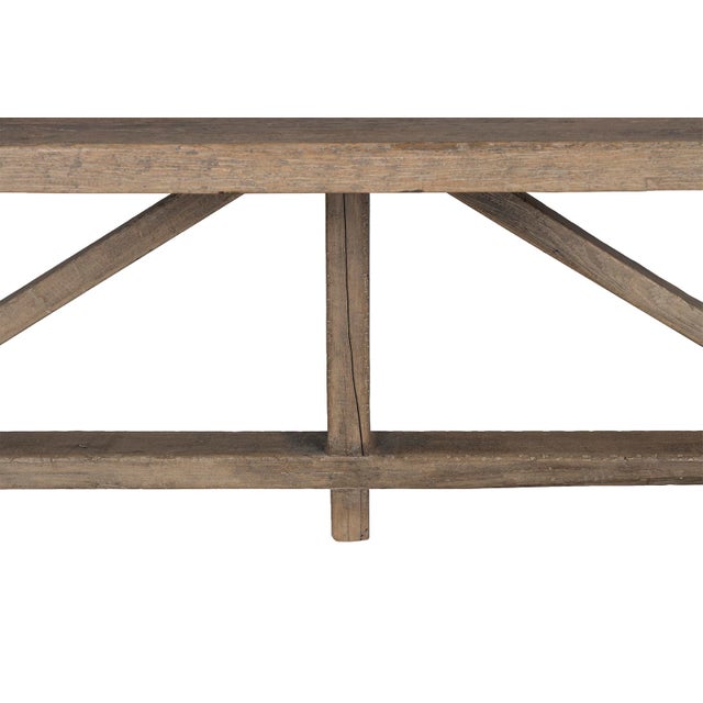Late 20th Century Late 20th Century Chinese Oak Dining Table For Sale - Image 5 of 8