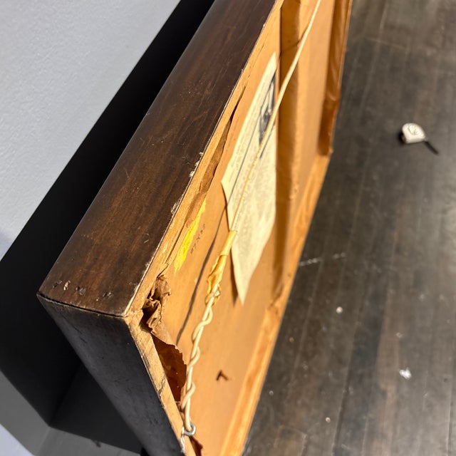 Vintage 70s Acapulco Mexico Night Scene Framed Oil Painting For Sale - Image 4 of 4