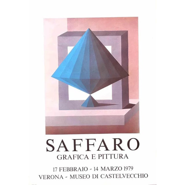 Lucio Saffaro - vintage poster is an original offset advertising of 1979. The state of preservation of the artwork is...