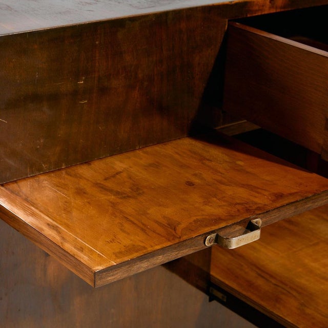 Metal Art Deco Desk and Armchair, 1940s, Set of 2 For Sale - Image 7 of 18