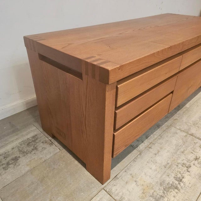 Brown Model R14 Chest of Drawers in Elm by Pierre Chapo, France, 1975 For Sale - Image 8 of 16