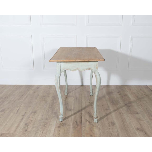 Celadon Louis XV Style Console Table From The 19th Century For Sale - Image 8 of 9