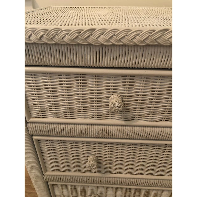 1990s Henry Link for Lexington White Wicker Dresser Chairish