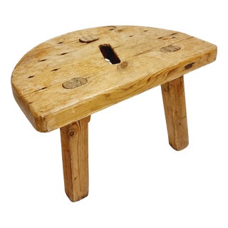 Swedish Folk Art Stool, 1948 For Sale