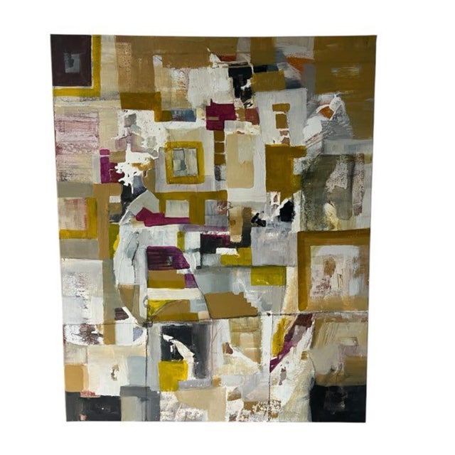 Abstract Composition, Acrylic Painting on Canvas, 2000s For Sale - Image 14 of 14