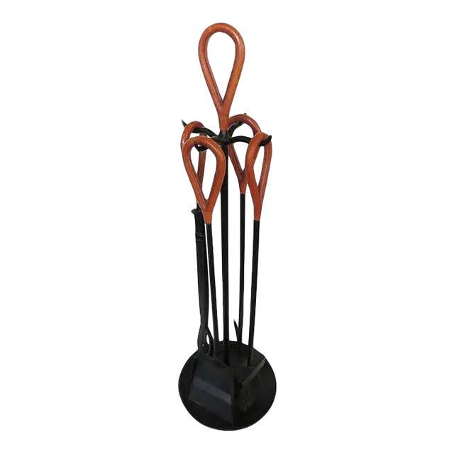 Jacques Adnet Fireplace Tools For Sale