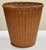 Brown Vintage Woven Wicker Wastebasket For Sale - Image 8 of 11