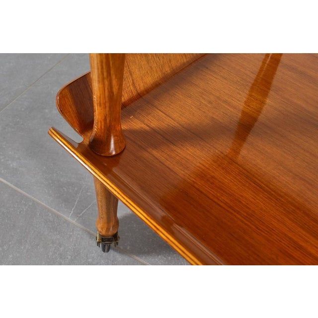 Vintage Italian Serving Cart in Bent Plywood, 1950s For Sale - Image 14 of 18