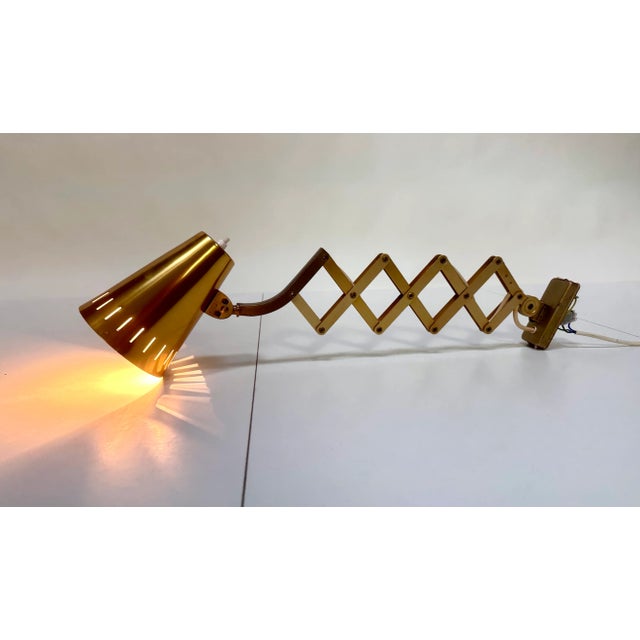 Adjustable Scissor Wall Lamp in Brass Metal from Pfäffle, West Germany, 1960s For Sale - Image 14 of 18