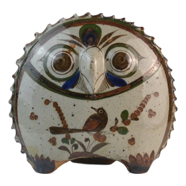 Tonalá Folk Art Ceramic Owl Sculpture by Jorge Wilmot, Mexico, 1960 For Sale
