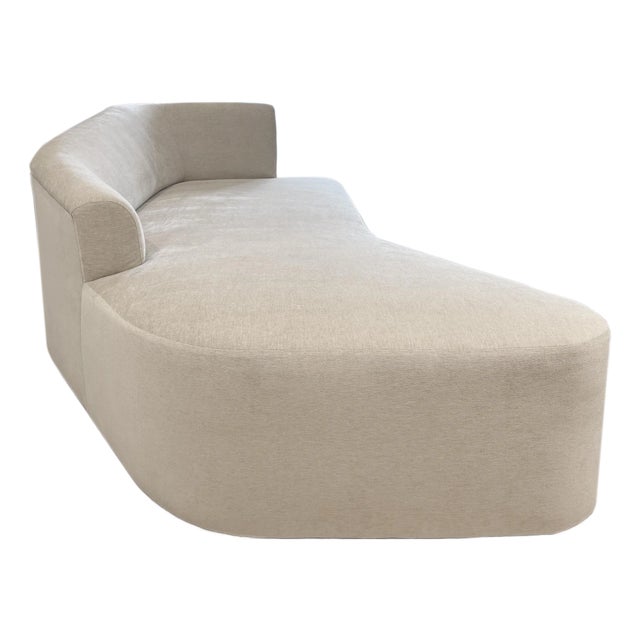 Vladimir Kagan Inspired Chaise Sofa For Sale
