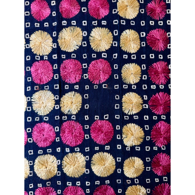 Antique Nilak Phulkari Silk Embroidered Textile, Punjab For Sale - Image 10 of 12