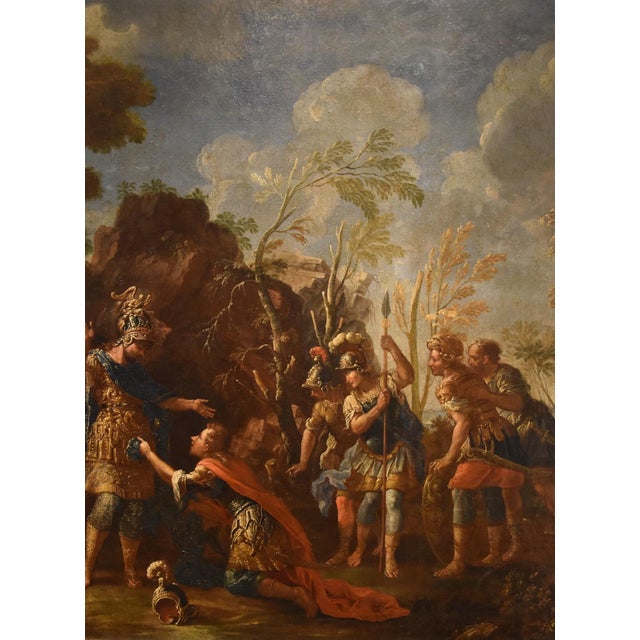 Mid 18th Century Francesco Fontebasso, Alexander the Great, 1760, Oil on Canvas For Sale - Image 5 of 16
