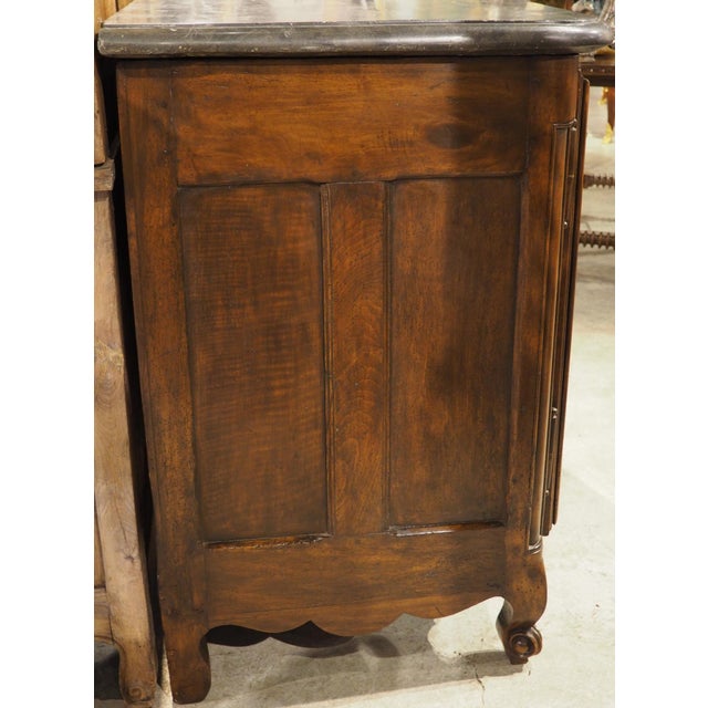 Brown French Louis XV Lyonnais Walnut Buffet With Original St. Cyr Stone Top, C. 1760 For Sale - Image 8 of 18