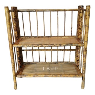 Folding Shelf in Bamboo and Wicker, 1800s For Sale